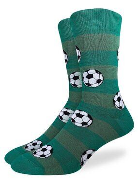 Men's Good Luck Sock Crew Socks | Soccer Green Socks | NWT